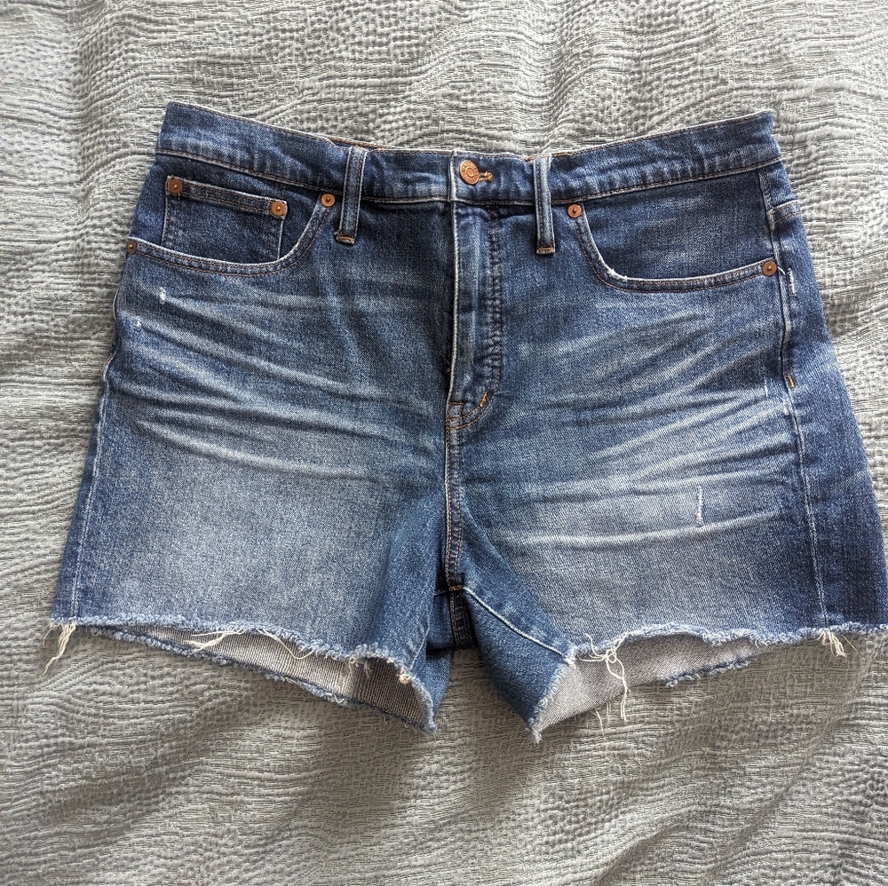 Madewell High Rise Denim Cut Off Shorts